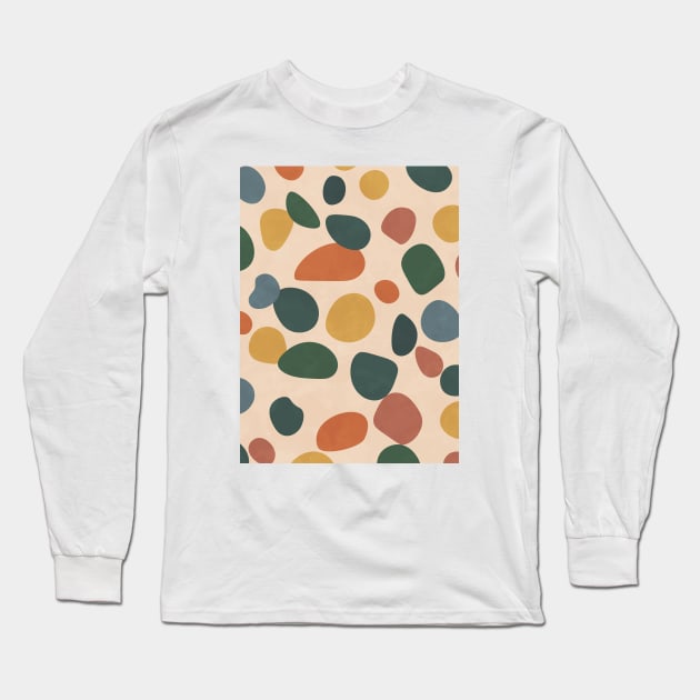 Terrazzo Pebbles 2 Long Sleeve T-Shirt by Colorable